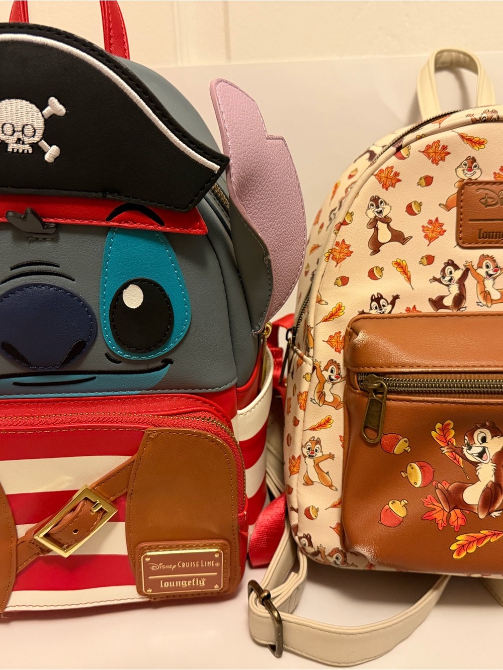 Loungefly Disney Stitch Pirate and Chipmunk Backpack - Multicolor